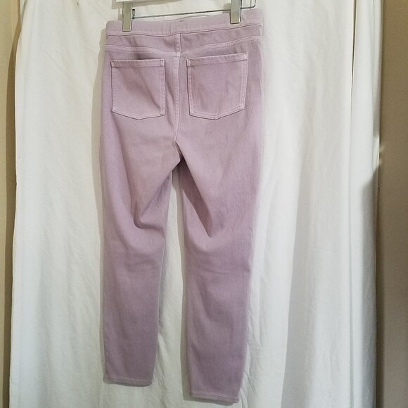 Spanx Women’s Light Pink Jean Leggings Size Large – Soft Stretch Denim Pre-Owned - Picture 3 of 16